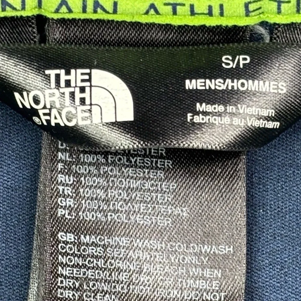 The North Face Mens‎ Mountain Athletics Track Jacket Navy Blue Lime Green Small